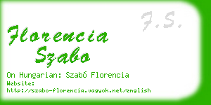 florencia szabo business card